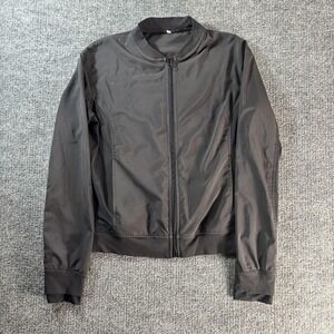 Lululemon Jacket Womens 10 Black Lightweight Windbreaker Full Zip Running